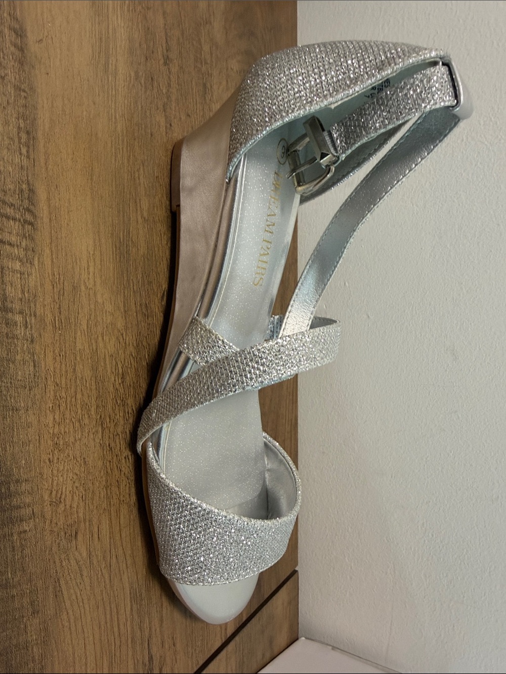 Dream Pairs Silver Glitter Strappy Heels - Picture 3 of 4